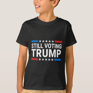 Camiseta Votando Trump 2024 Homens Patrióticos da Bandeira