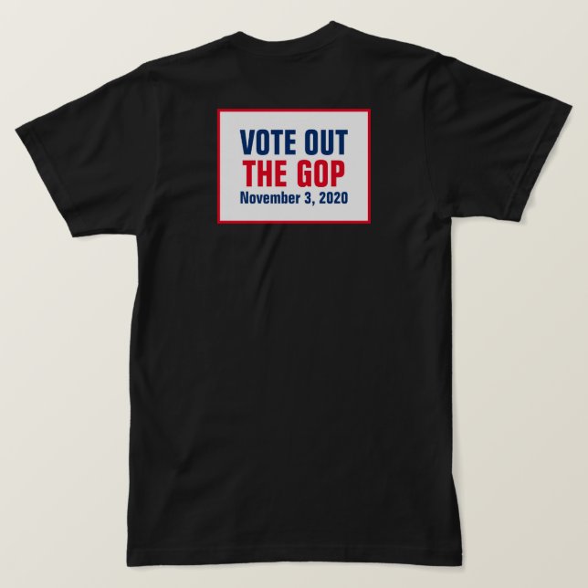 Camiseta Votar A Eleição Do GOP 2020 Vermelho Azul Azul (Verso do Design)