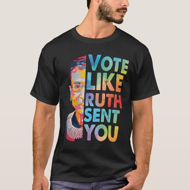 Camiseta Votar Como Ruth Enviou Seu Vinheta (Frente)