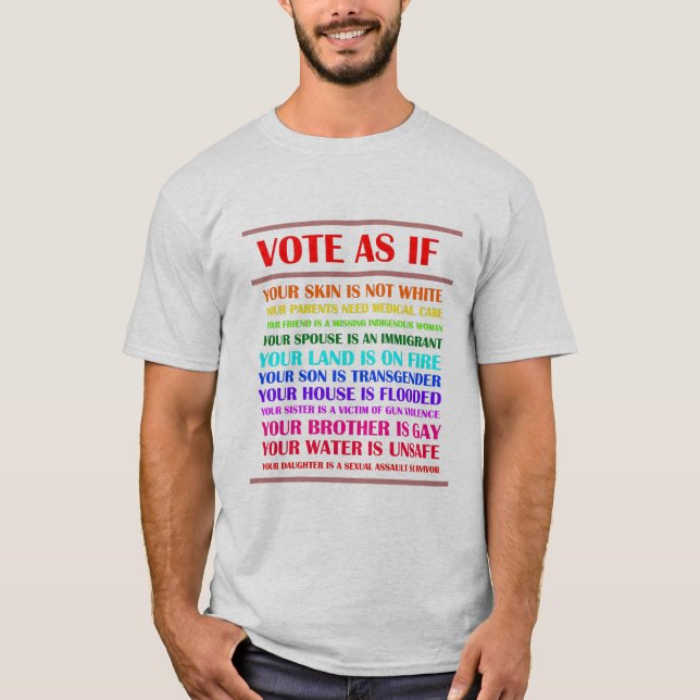 Camiseta Votar como se (Frente)