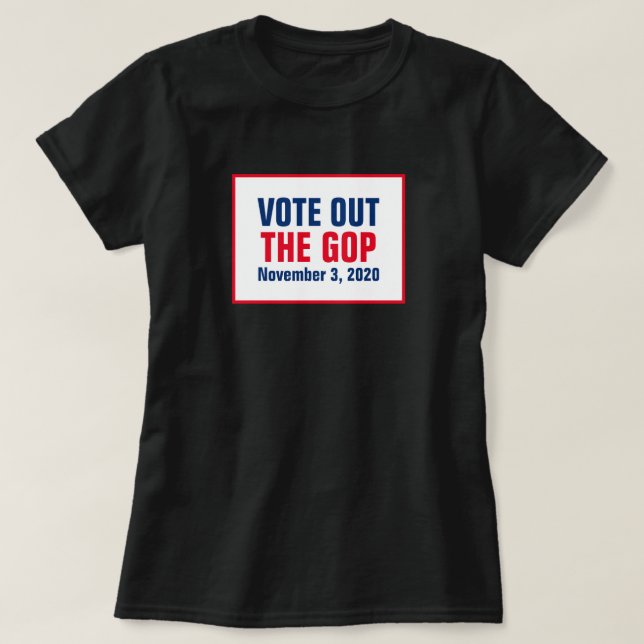 Camiseta Votar Do GOP 2020 Eleição De Azul Branco Vermelho (Frente do Design)