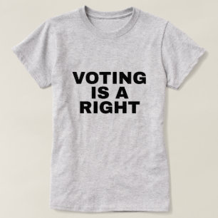 Camiseta Votar é um Direito Emenda 24 de Dois Lados