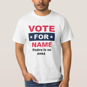 Camiseta Votar em Nome (Nome Personalizado)