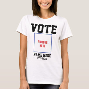 CAMISETA VOTAR FOTO PERSONALIZAR NOME