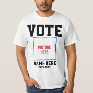 CAMISETA VOTAR FOTO PERSONALIZAR NOME