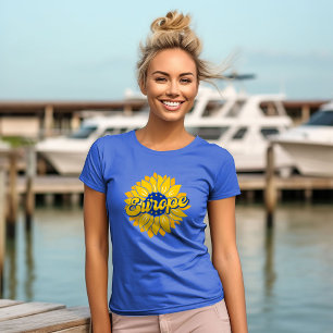 Camiseta Votar Na Nossa Futura Europa Eleições Girassol