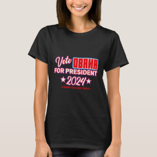 Camiseta Votar Obama Para O Presidente 2024 - Michelle Obam