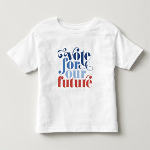 Camiseta Votar Para A Nossa Futura Eleição Vermelha Branc