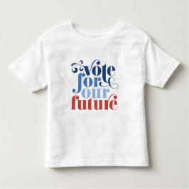 Camiseta Votar Para A Nossa Futura Eleição Vermelha Branco