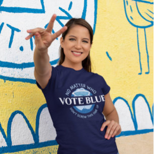 Camiseta Vote Azul Não Importa Quem  