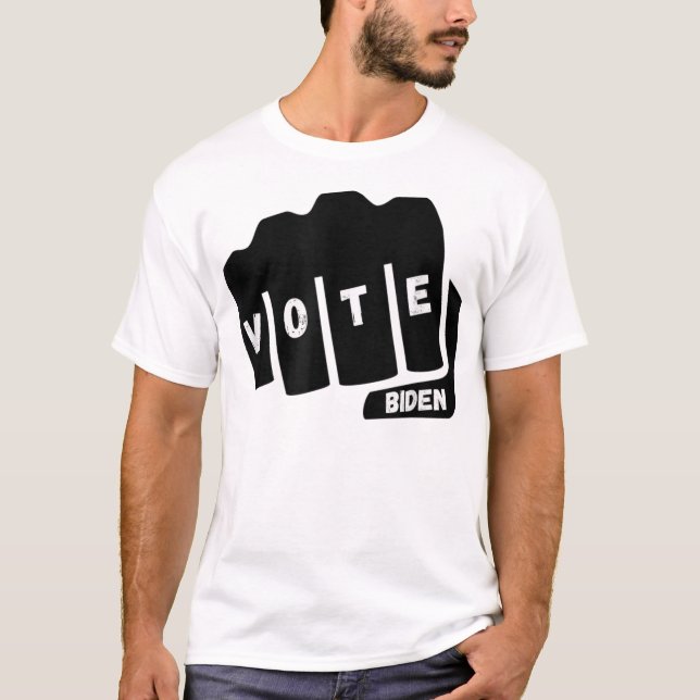Camiseta Vote Biden Fist AntiTrump Tee (Frente)