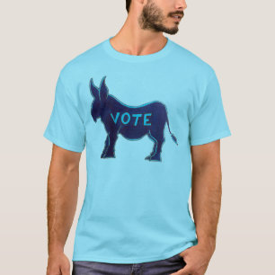 Camiseta VOTE Blue Donkey novembro de 2020 Dia das Eleições