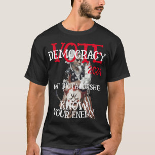 CAMISETA VOTE DEMOCRACIA NÃO DITADURA 2024