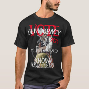 CAMISETA VOTE DEMOCRACIA NÃO DITADURA 2024