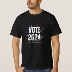 Camiseta Vote em 2024 - É seu direito   Votação Patriótica