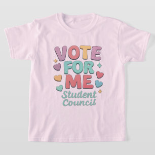 Camiseta Vote em Mim Vibes do Conselho Estudantil Escola