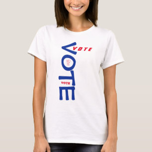 Camiseta Vote EUA Red White e Blue