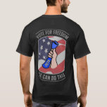 Camiseta Vote for freedom at midterms Nov 3 2026<br><div class="desc">Voting in the American midterm election this November 3rd,  2026,  is our right and duty. Casting your vote is the single most powerful thing that we Americans can do for our country.  Vote for Freedom.</div>