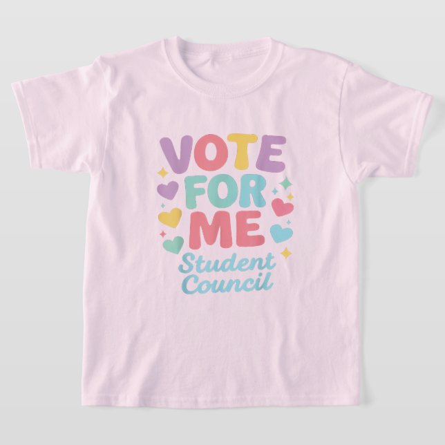 Camiseta Vote for Me Student Council Vibes School (Postura )