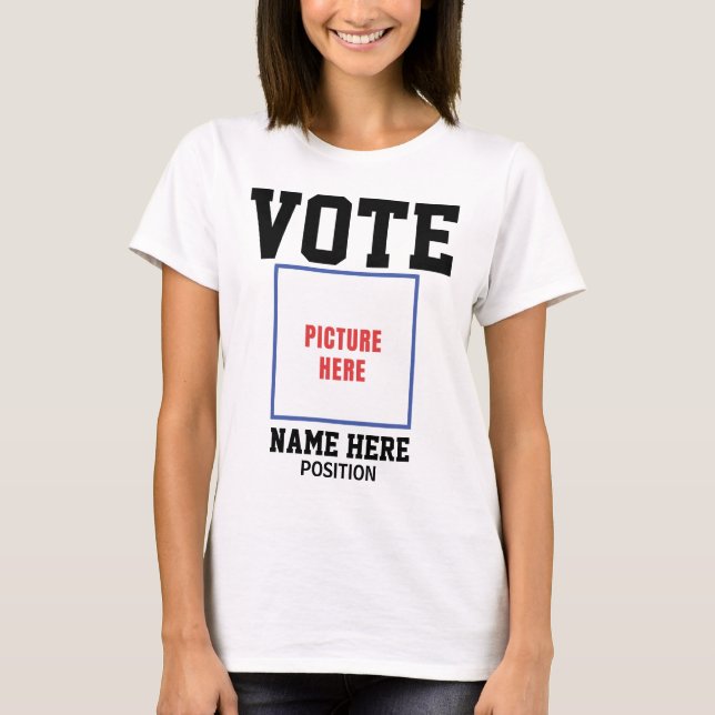 CAMISETA VOTE FOTO PERSONALIZAR NOME (Frente)