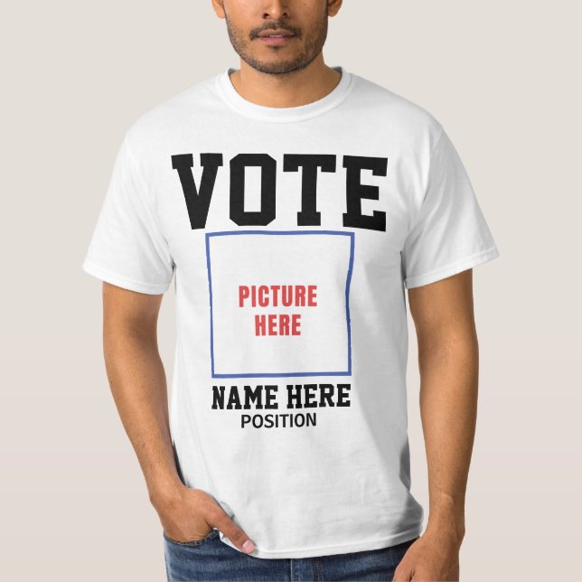 CAMISETA VOTE FOTO PERSONALIZAR NOME (Frente)