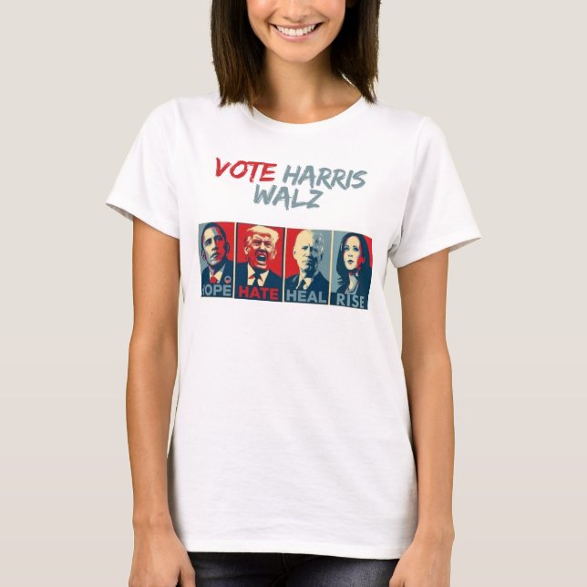 Camiseta vote harris walz (Frente)