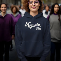 Camiseta Vote Kamala Harris 2024 Ivory White Varsity Hoodie
