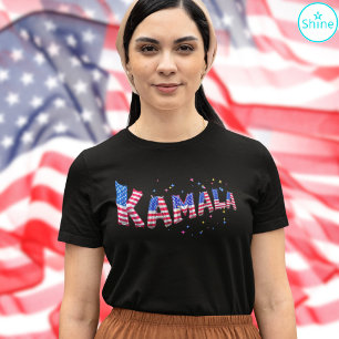 Camiseta Vote Kamala Harris para o presidente dos EUA Flag