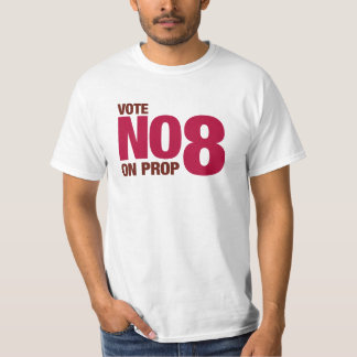 Camiseta Vote não na proposição 8 de Califórnia