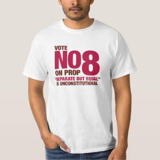 Camiseta Vote não na proposição 8 de Califórnia