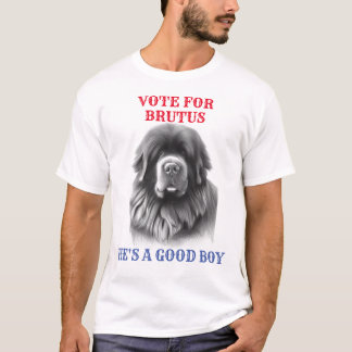 Camiseta Vote no seu Cão da Terra Nova