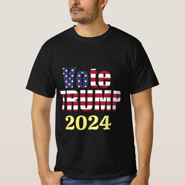 CAMISETA VOTE PRESIDENTE REPUBLICANO DE TRUMP 2024 EXCELENT (Frente)