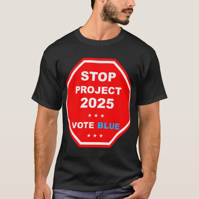 Camiseta Vote Save Democracy Stop Project 2025 (Frente)