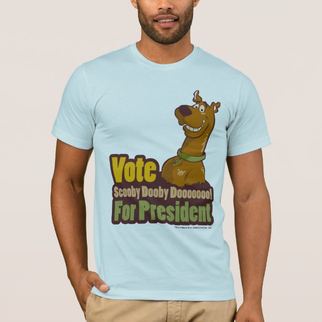 Camiseta Vote Scooby Dooby Doo para Presidente (Frente)
