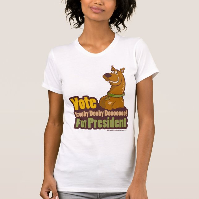 Camiseta Vote Scooby Dooby Doo para Presidente (Frente)