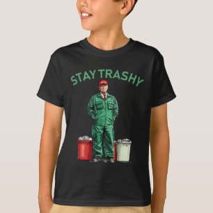 Camiseta Vote Trump Homem do Lixo Fique Sujo 2025 Eleição P