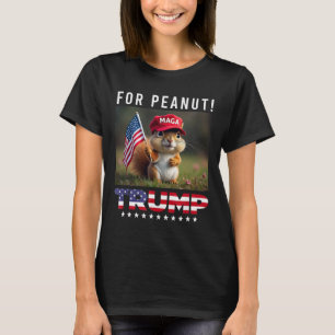 Camiseta Vote Trump Para o Esquilo Amendoim Trump 2025