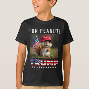 Camiseta Vote Trump Para o Esquilo Amendoim Trump 2025 