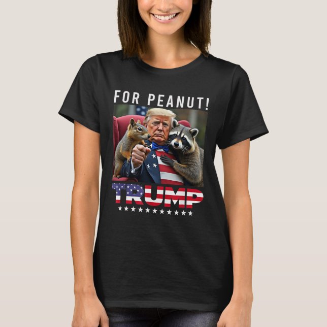 Camiseta Vote Trump Para Peanut O Esquilo 3  (Frente)