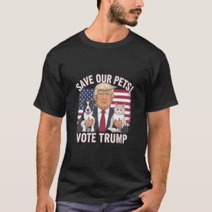 Camiseta Vote Trump Salve Nossos Animais de Estimação Gatos