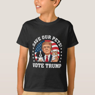 Camiseta Vote Trump Salve Nossos Animais de Estimação Gatos