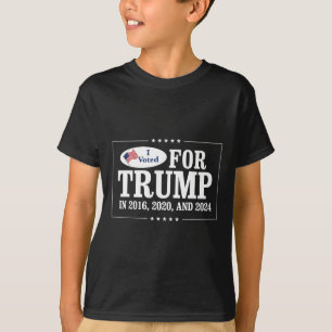 Camiseta Votei A Favor Da Trump Em 2016 2020 E 2024