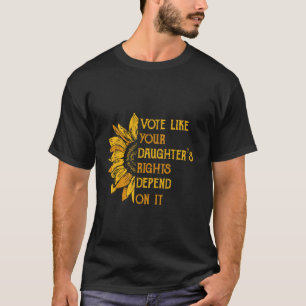 Camiseta Votem como a vossa filha Direitos do girassol Femi