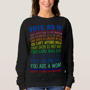 Camiseta Votem Como Se A Sua Vida Dependesse Dos Direitos H
