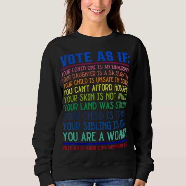 Camiseta Votem Como Se A Sua Vida Dependesse Dos Direitos H (Frente)