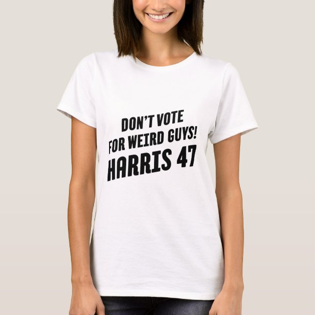 Camiseta Votem Em Caras Estranhas! Harris 47 1 (Frente)
