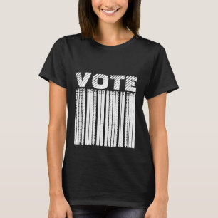 Camiseta Votem, não voltemos no tempo a tipografia branca