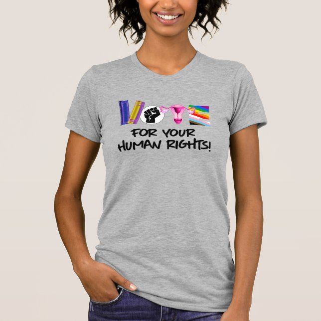 Camiseta Votem pelos seus direitos humanos (Frente)
