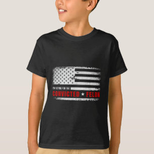 Camiseta Voto A Favor Do Condenado Felon Funny Pro Trump