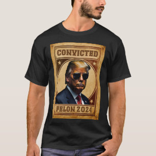 Camiseta Voto a favor do condenado Felon Trump Mugshot